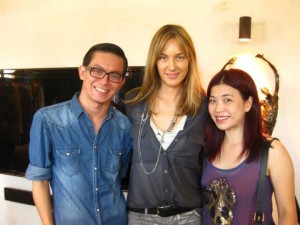Citta Bella's Shawn and Female Malaysia's Zoe with Zadig & Voltaire Creative Director Cecilia Bonstrom